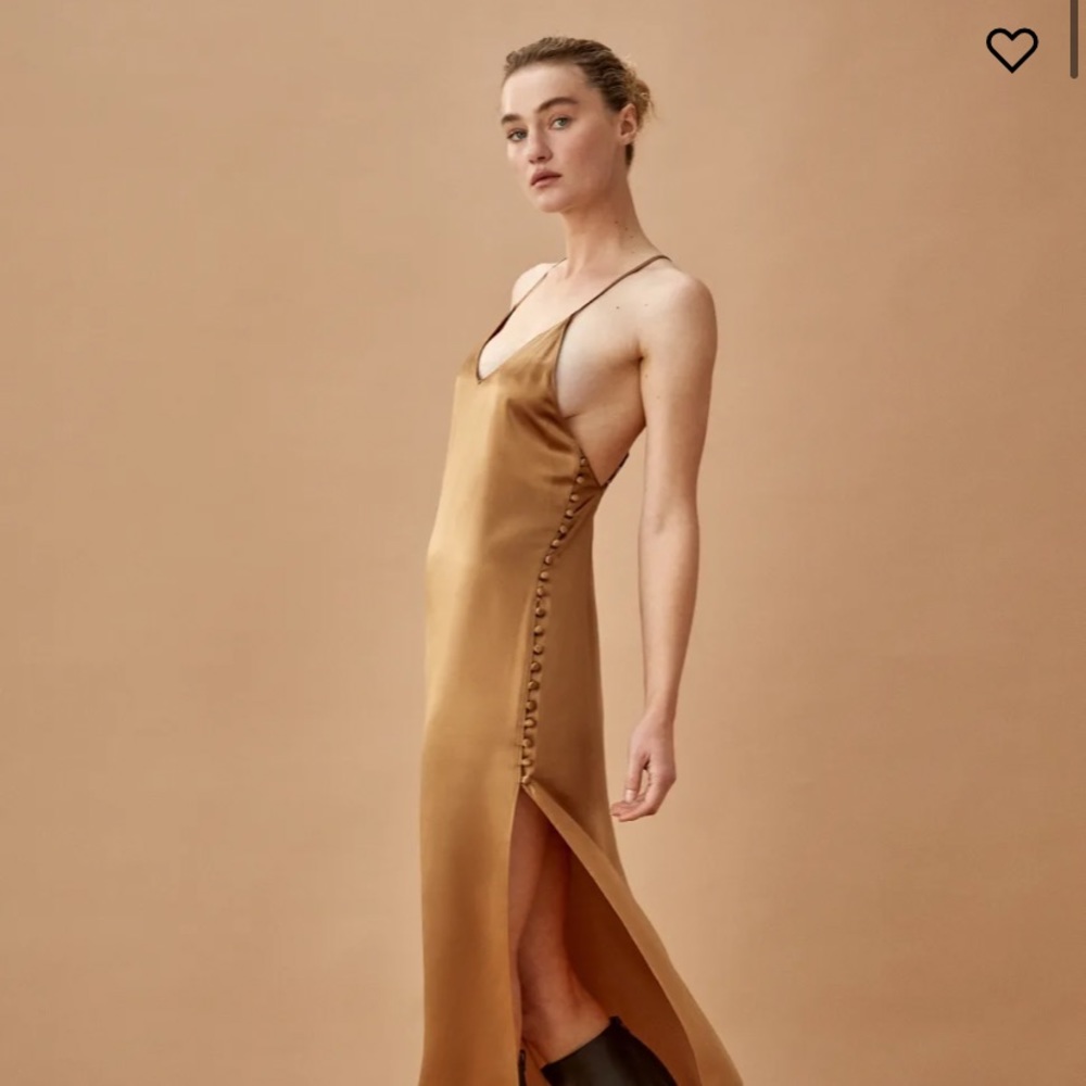 NWT Reformation Gold Jax dress size 14